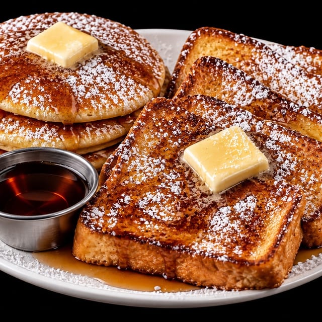 FRENCH TOAST OR PANCAKES.