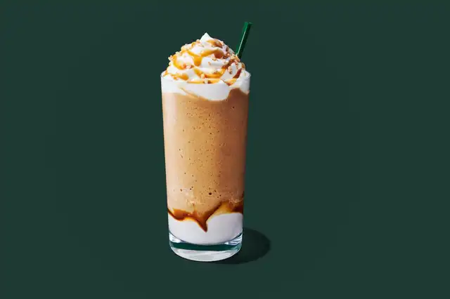 Caramel Ribbon Crunch Frappe.