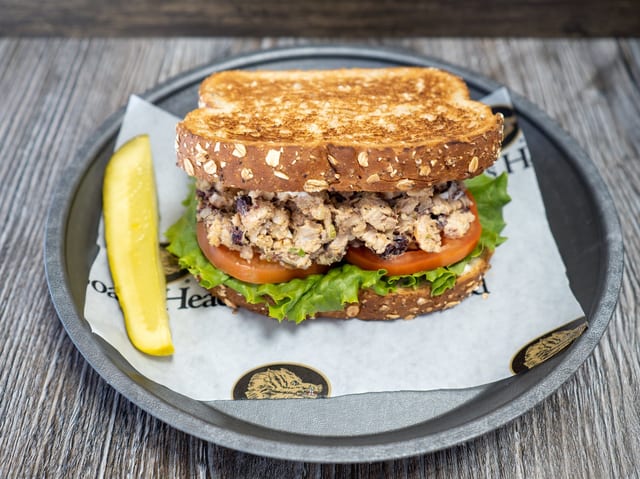 WALNUT CHICKEN SANDWICH.