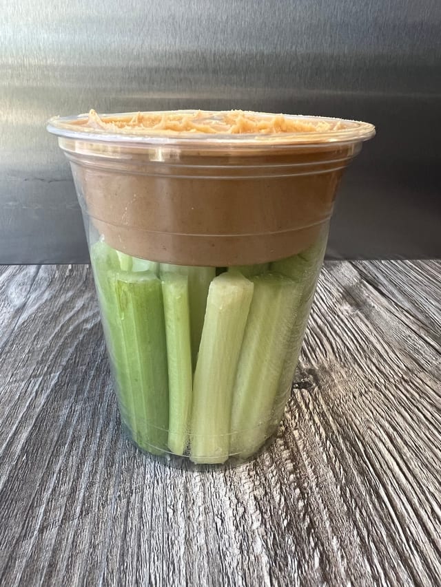 CELERY & PEANUT BUTTER.