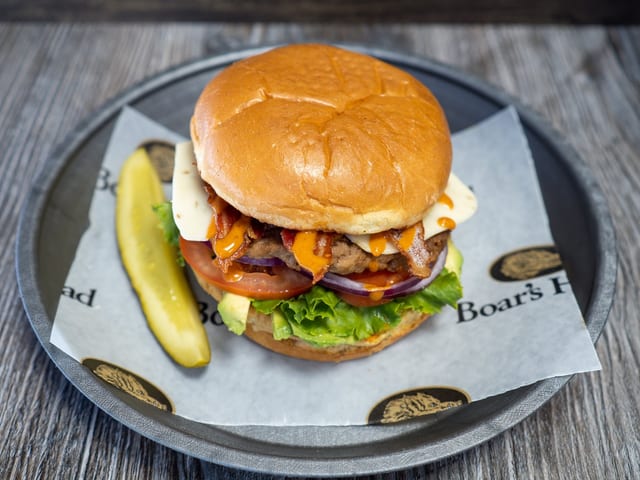 CHIPOTLE AVOCADO BURGER.