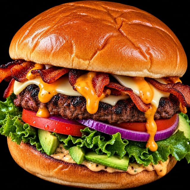 CHIPOTLE AVOCADO BURGER.