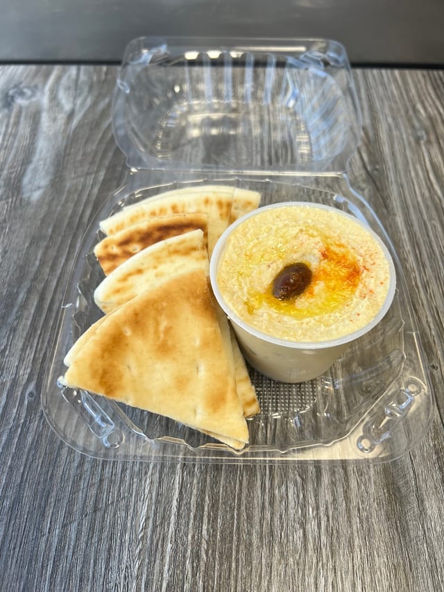 HUMMUS & PITA BREAD.