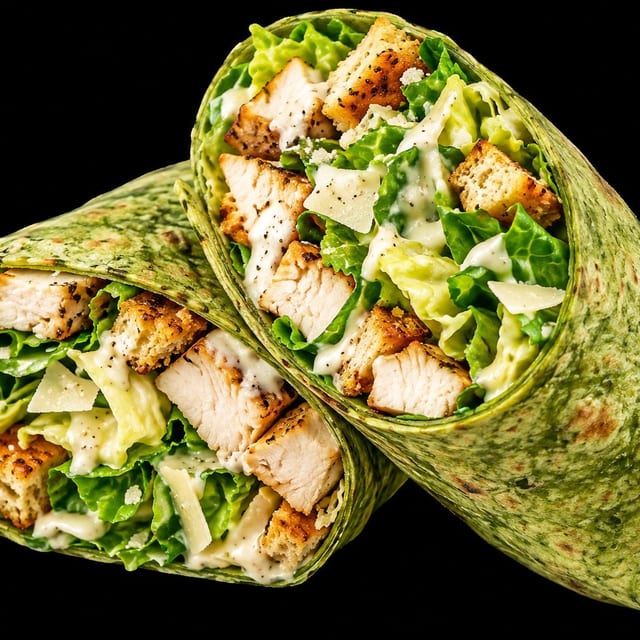 CHICKEN CAESAR WRAP.